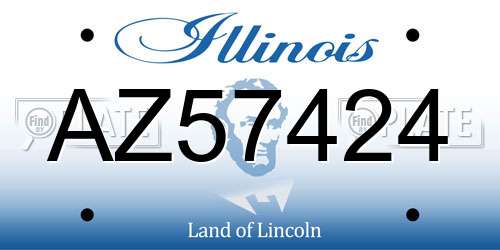 AZ57424 Illinois License Plate