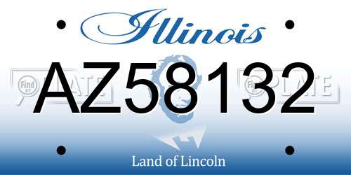 AZ58132 Illinois License Plate