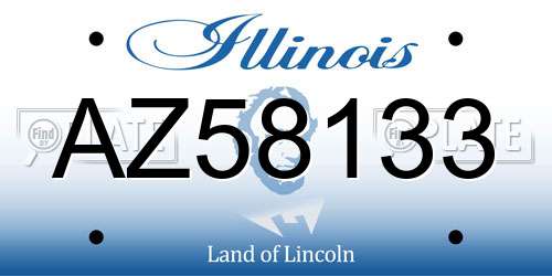 AZ58133 Illinois License Plate