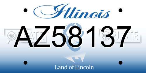 AZ58137 Illinois License Plate