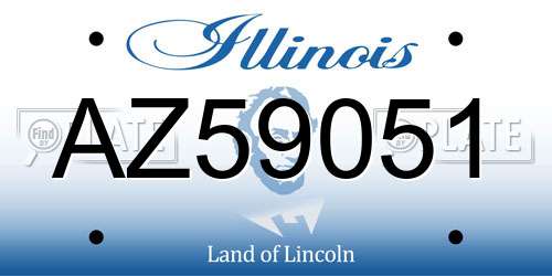 AZ59051 Illinois License Plate