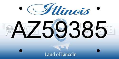 AZ59385 Illinois License Plate