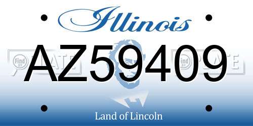 AZ59409 Illinois License Plate