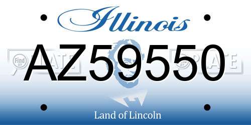 AZ59550 Illinois License Plate