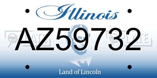 AZ59732 Illinois License Plate