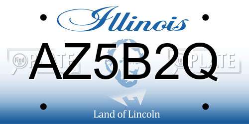 AZ5B2Q Illinois License Plate