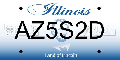 AZ5S2D Illinois License Plate