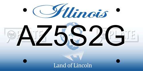 AZ5S2G Illinois License Plate