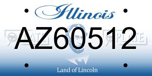AZ60512 Illinois License Plate