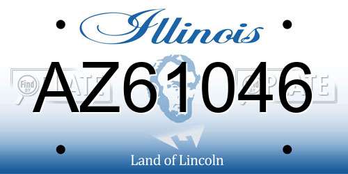 AZ61046 Illinois License Plate