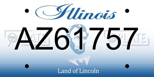 AZ61757 Illinois License Plate