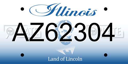 AZ62304 Illinois License Plate