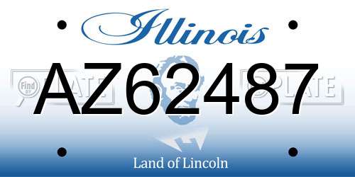 AZ62487 Illinois License Plate