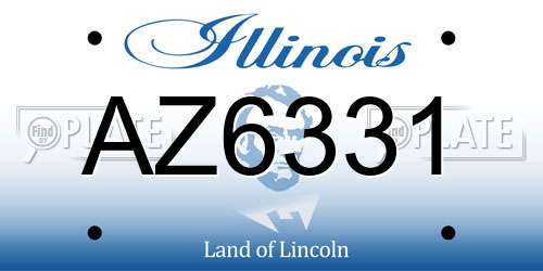 AZ6331 Illinois License Plate
