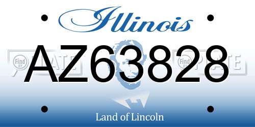 AZ63828 Illinois License Plate