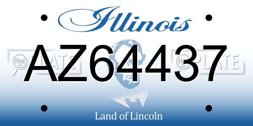 AZ64437 Illinois License Plate