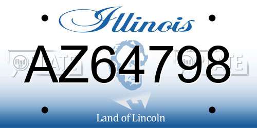 AZ64798 Illinois License Plate