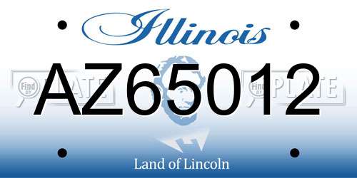 AZ65012 Illinois License Plate