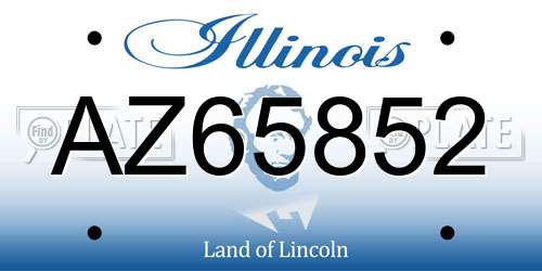 AZ65852 Illinois License Plate