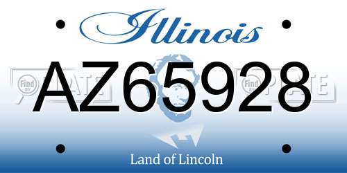 AZ65928 Illinois License Plate