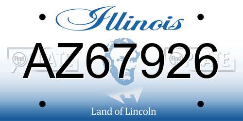 AZ67926 Illinois License Plate