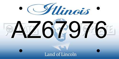 AZ67976 Illinois License Plate