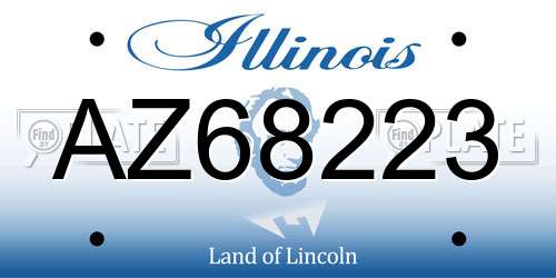 AZ68223 Illinois License Plate