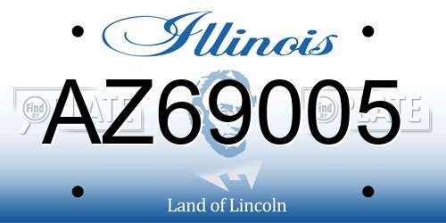 AZ69005 Illinois License Plate