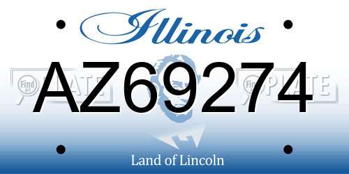 AZ69274 Illinois License Plate