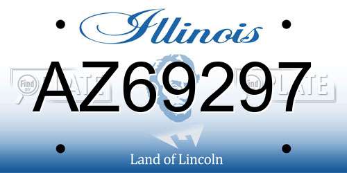AZ69297 Illinois License Plate