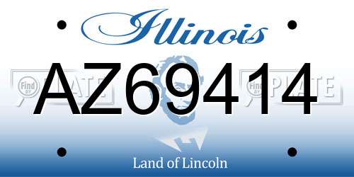 AZ69414 Illinois License Plate