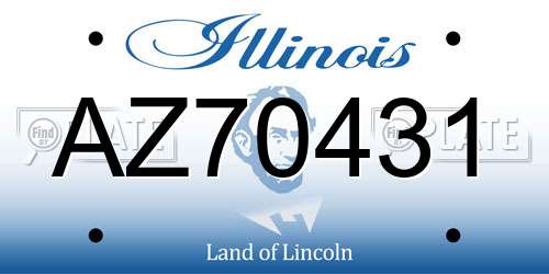 AZ70431 Illinois License Plate