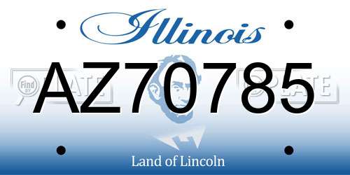 AZ70785 Illinois License Plate