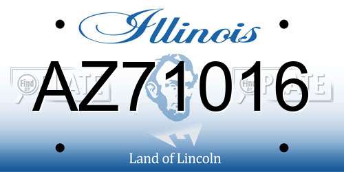 AZ71016 Illinois License Plate