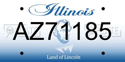 AZ71185 Illinois License Plate