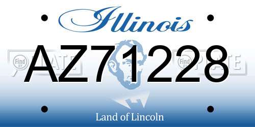 AZ71228 Illinois License Plate