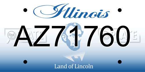 AZ71760 Illinois License Plate