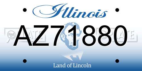 AZ71880 Illinois License Plate