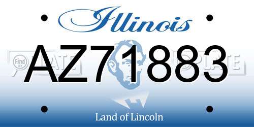 AZ71883 Illinois License Plate