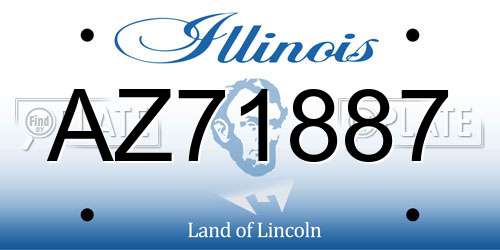 AZ71887 Illinois License Plate