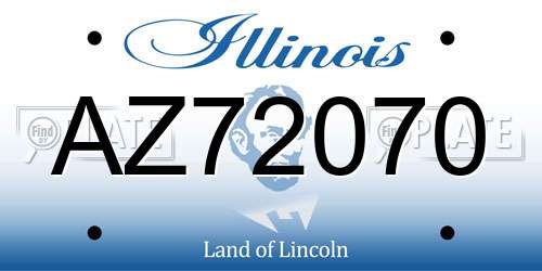 AZ72070 Illinois License Plate