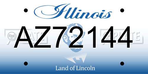 AZ72144 Illinois License Plate