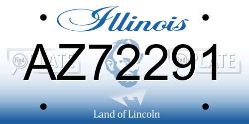AZ72291 Illinois License Plate
