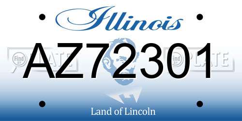 AZ72301 Illinois License Plate