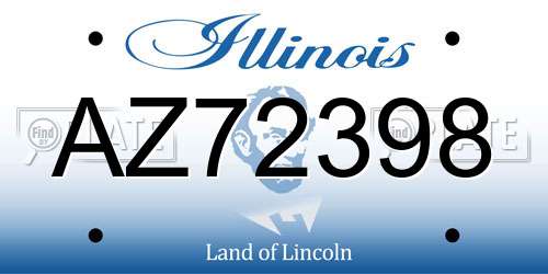 AZ72398 Illinois License Plate