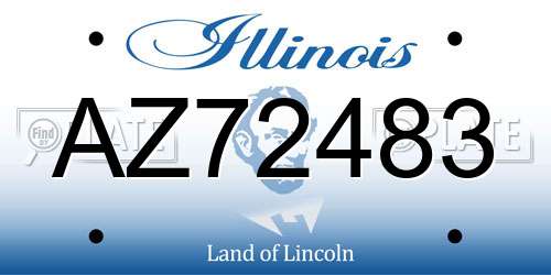AZ72483 Illinois License Plate