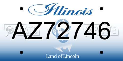 AZ72746 Illinois License Plate