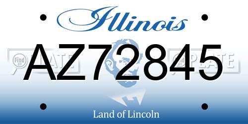 AZ72845 Illinois License Plate