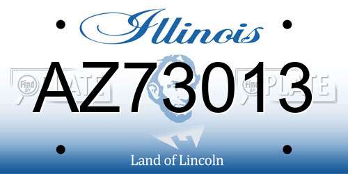 AZ73013 Illinois License Plate