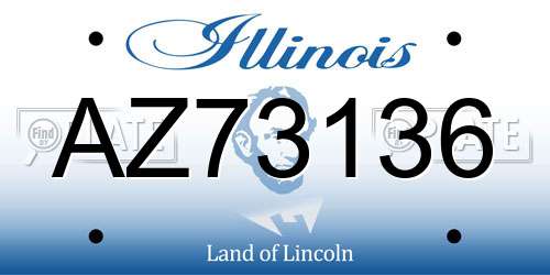 AZ73136 Illinois License Plate